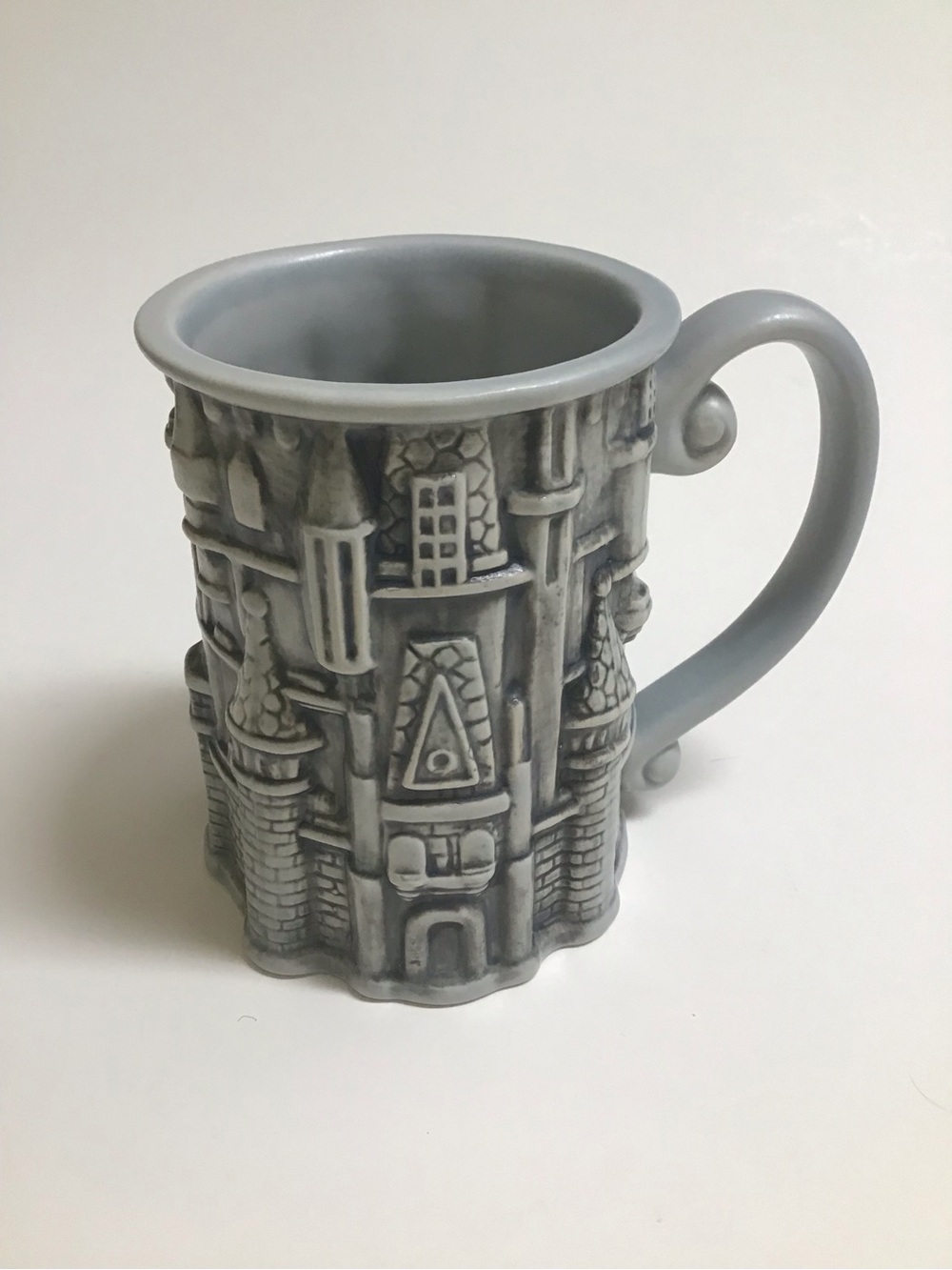 Disney Cinderella's Castle Coffee Mug Beer Tankard 3D Sculpted Large Gray MINT